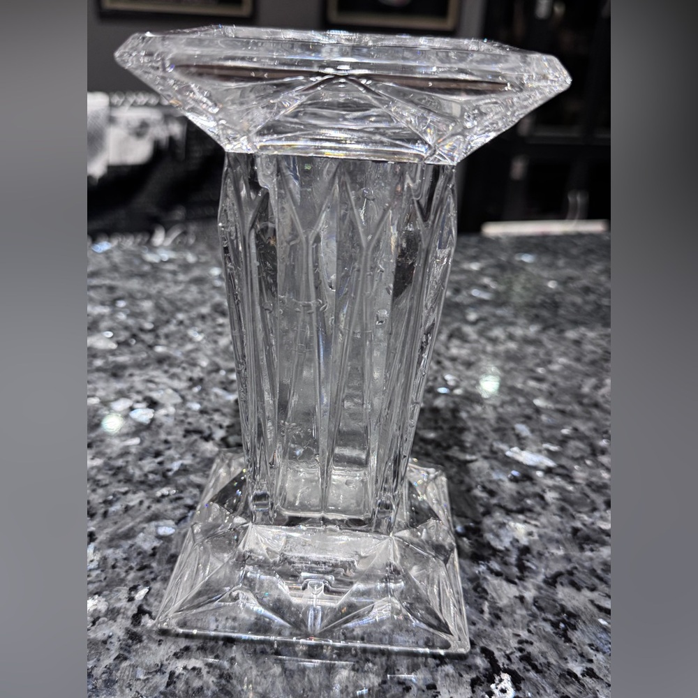 ✨💎 PartyLite Quad Prism Pedestal Crystal Vase / Candle Holder - Luxury 💎✨